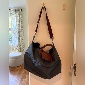 LONGCHAMP Pliage Weekender Grey